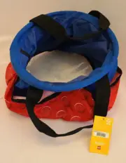 Lego TT0211-300 Red & Blue 4-Pockets Carry Organizer Tote Bag Big Storage Bucket