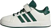 [adidas] Unisex Children's Grand Court 2.0 K Trainers, Off White Collegiate Green Core Black, 1 US