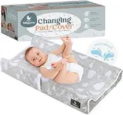 Babylicious Waterproof Baby Changing Pad | Contoured Non Slip Infant Table Topper Changer Mat with Security Straps for Changing Table | Cozy Breathable Washable Diaper Change Table Pad for Babies by