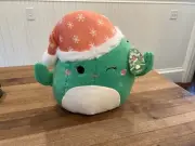 Squishmallow Christmas Maritza the Cactus w/Santa Hat 12 inch Plush NEW with Tag