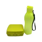 Tupperware Eco Water Bottle 16 oz Sandwich Keeper Lunch Set