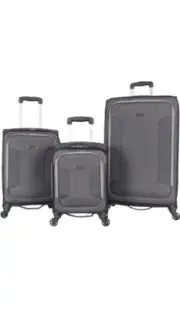 Ben Sherman Houndstooth Hike 3-Piece Lightweight Softside Expandable