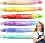 Double Ended Highlighter, 6X Colored Markers, No Bleed Smooth Writing Pens, Perfect For Coloring, Underlining, And Highlighting In Study, Work, Or Creative Projects