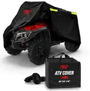 Badass Moto ATV Covers Waterproof Outdoor Ultimate Heavy Duty, Night-Reflective Quad Cover, 4 Wheeler Cover, Easy-Access Zipper & Vents Four Wheeler Accessories - ATV Gifts, Large 95" Long