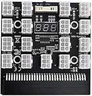 NFHK 1200W Server PSU Power Supply Breakout Board Adapter with 17 Ports ATX 6 Pin for DPS-800GB 1200FB 1200QB