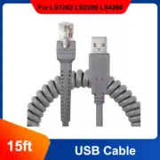 USB Cable For Symbol Barcode Scanner LS2208 LS4208 DS6878 CBA-U09-C15ZAR Lot