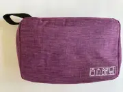 Toiletry Bag Multiple Compartments 3-Sections 8.5"x5.5"x3.5" Purple NEW