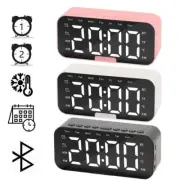 Smart Digital Alarm Clock FM Radio Wireless Bluetooth LED With Speaker Portable