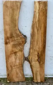 R3 Spalted Ambrosia Maple Burl BirdsEye DIY Epoxy River Side Table 30x14x1
