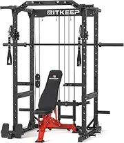 Destroyer M10 All-in-ONE Home Gym Power Rack Includes a Built-in Bench and Olympic Barbell and can Support up to 1500 pounds