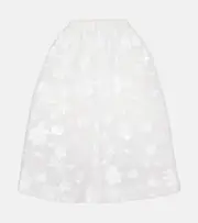 [Simone Rocha] Simone Rocha Sequined tulle midi skirt AU 12 white