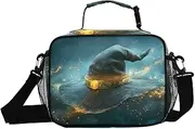 Witch Hat Fantasy Insulated Lunch Box for Women Men - Ideal for Work, Picnics - Includes Adjustable Shoulder Strap