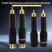 2/4PCS RCA to 3 Pin XLR Male/Female Plug HiFi Speaker Cable Connectors Adapters