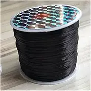 Sewing Thread 1Roll Transparent Elastic Crystal Line Beading Cord String 60M Wire Thread for Jewelry Making DIY Necklace Bracelet Accessories Rasant Sewing Thread (Size : Black)