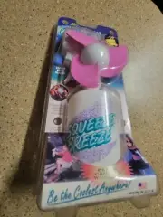 Vtg Retro Squeeze Breeze Sports Water Bottle Misting Fan 90s 80s - New Old Stock