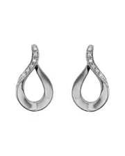 Silver Contour Earrings
