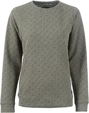 [s'questo] Sweatshirt Jacquard Green Crew Neck Soquesto Collection Love Letters, Soft Moss, 12 AU