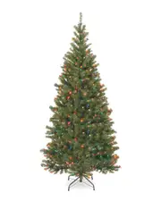 National Tree Company 6.5ft Aspen Spruce Tree with Multicolor Lights