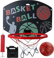 1Set Indoor Basketball for Complete Basketball Game with Wall Mounted Hoop Basketball Backboard Develops Motor Skills Hand Eye Coordination Birthday Present