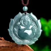 Gift A Flame Jade Men Natural Buddha Women Lucky Pendant Jadeite Grade