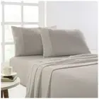 Park Avenue Double Bed Flannelette Fitted Sheet Set 175GSM Egyptian Cotton Sand