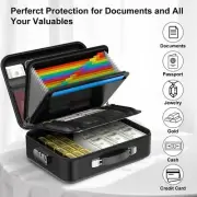 Fireproof Document Box, Hard Case Fireproof Box with Lock Hard-Shell Design Fire