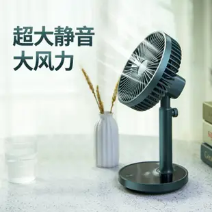 創意家居臥室大風力調風臺扇可伸縮靜音電風扇USB充電迷你風扇【摩可美家】