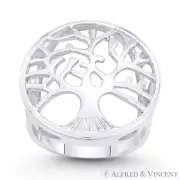 Tree-of-Life Knowledge Etz Chaim .925 Sterling Silver Religious Large Charm Ring