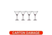 4pc Tempa Esme Blush Crystal Martini Glass Cocktail Drinking 320ml Glassware Cup