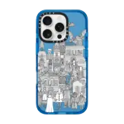 iPhone 16 Pro Impact Case vintage halloween black white transparent