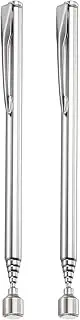 uxcell 2pcs Telescoping Magnetic Pickup Tool 1.5LB Stainless Steel 4.7" to 19.7" Extendable Magnet Retrieval Stick with Pocket Clip for Car Industry Garage Office, Silver