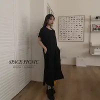 在飛比找蝦皮商城優惠-[明天出貨] Space Picnic｜側開岔短袖洋裝-3色