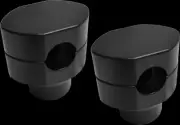 LA 1.5in Flat Blk Paughco Handlebar Riser Clamp Set Harley Bad Boy 96-97