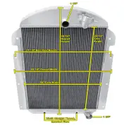 RN Champion 3 Row Radiator Chevy Config for 1939 Chevrolet JC V8 Conversion