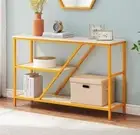 Console Tables for Entryway Modern Sofa Table with Shelves, 3 Tier Hallway Table