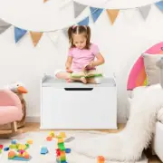 Costway Toy Box and Storage Chest with Seating Bench 2 Safety Hinges
