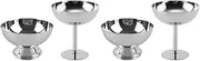 Garneck 2sets Ice Cream Ice Cream Cup Dessert Cups Trifle Bowl Charcuterie Iced Coffee Cup Delicate Desserts Cups Ice Cream Containers Footed Dessert Bowl Appetizers Stainless Steel 2pcs*2