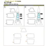Su-27UB Canopy Painting Masks (for Great Wall Hobby) 1:48 For Model Kit Aircraft