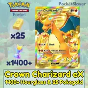 Pokemon TCG (Trading Card Game) Pocket with Crown Charizard eX 1400+ Pack HG
