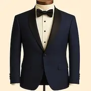 Men's Blazer Jacket Fashion Party Solid Colored Blazer Navy Blue Standard Fit Single Breasted Two-buttons