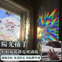 在飛比找蝦皮購物優惠-陽光捕手彩虹稜鏡 靜電玻璃貼防撞貼炫彩 彩虹稜鏡防撞貼陽光炫