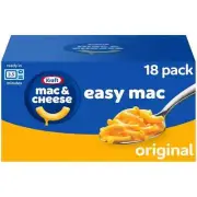 Kraft Easy Mac Original Macaroni & Cheese Microwavable Dinner (18 Ct Packets)