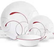 Corelle 24 piece Vitrelle Glass Splendor Round Dinnerware Set Service for 8
