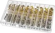[LIFKOME] Equipped 20 Compartment Plastic Container 300pcs Waterproof Watch Parts Set Repair Tool Kit for Watch Repair Professionals