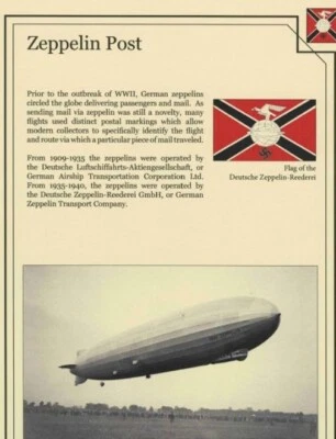 Illustrated sheets postcards Zeppelin Post Germany -PDF