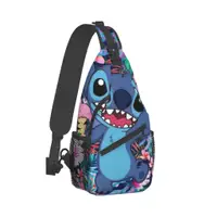 在飛比找蝦皮購物優惠-Disneys Stitch Sling 背包,旅行遠足背包
