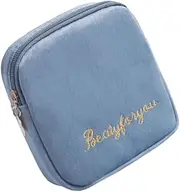 [Healvian] 1pc Outdoor Sanitary Towel Pouch Coin Bag Travel Wash Bag Portable Clear Travel Toiletries Bag Waterproof Phone Pouch Sanitary Pouch Bags Lip Gloss Organizer Women Coin Purse Blue