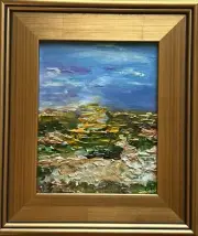 “Sunny Day”_Original hand painted 10x8 acrylic framed Painting on Canvas