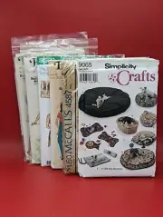 Lot of 6 Vintage Fabric Crafts Pattern and Instruction Booklet Butterick