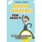 BRAIN PUZZLES FOR ADULTS: SLITHERLINK - 200 BRAIN PUZZLES WITH ANSWERS